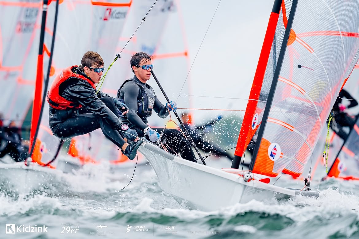 Zion Brandão e João Vicente Joppert no TOP 15 Mundial de 29er